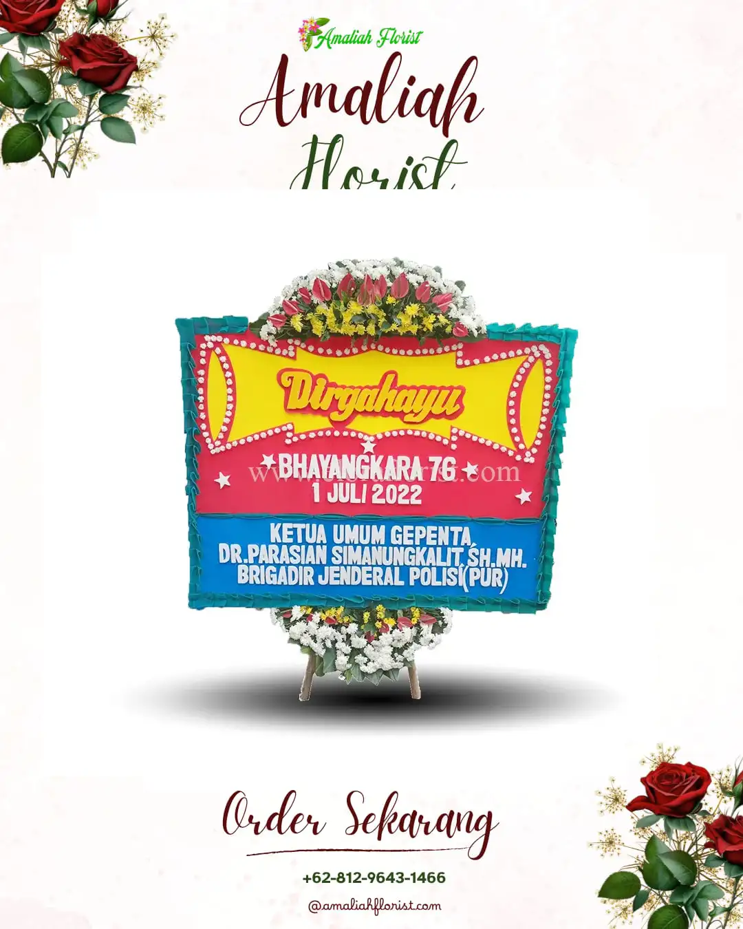 Papan Bunga HUT Ulang Tahun Bungur Raya